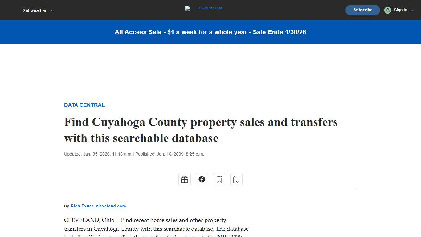 Find Cuyahoga County property sales and transfers with this searchable database - cleveland.com