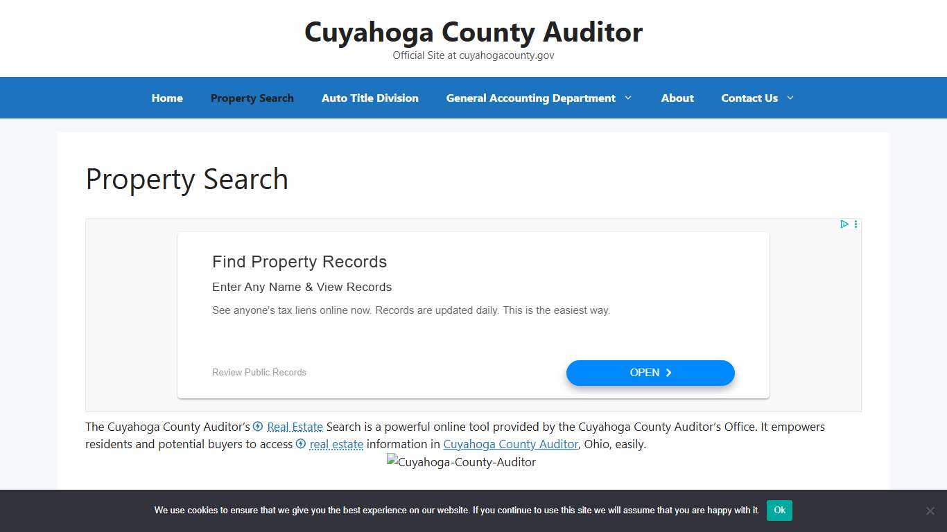 Official Property Search - Cuyahoga County Auditor